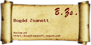 Bogád Zsanett névjegykártya