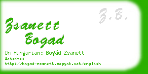zsanett bogad business card